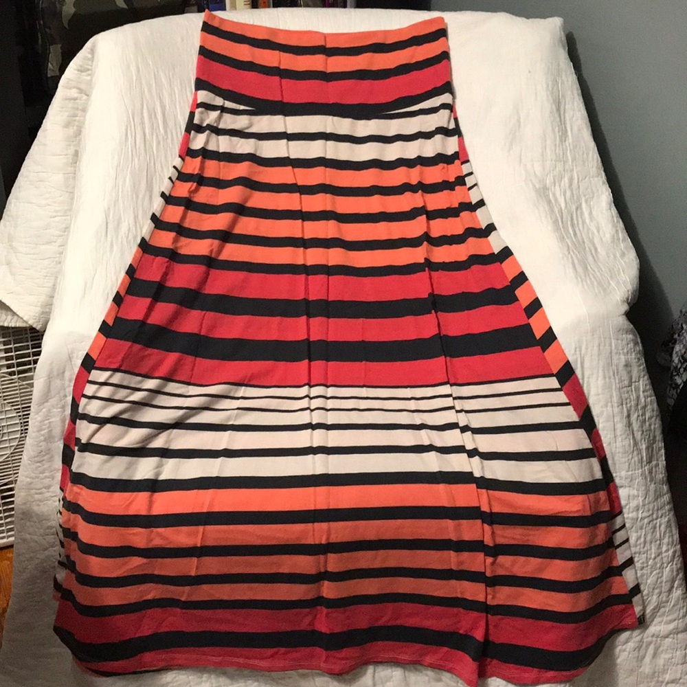 Mossimo Supply Co Stripes Maxi Skirt L